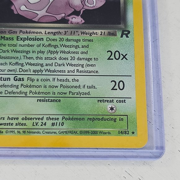 Pokémon TCG Dark Weezing Team Rocket 14 Holo Unlimited - Picture 2 of 8